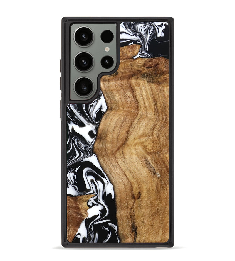 Galaxy S23 Ultra Wood Phone Case - Belen (Black & White, 777566)