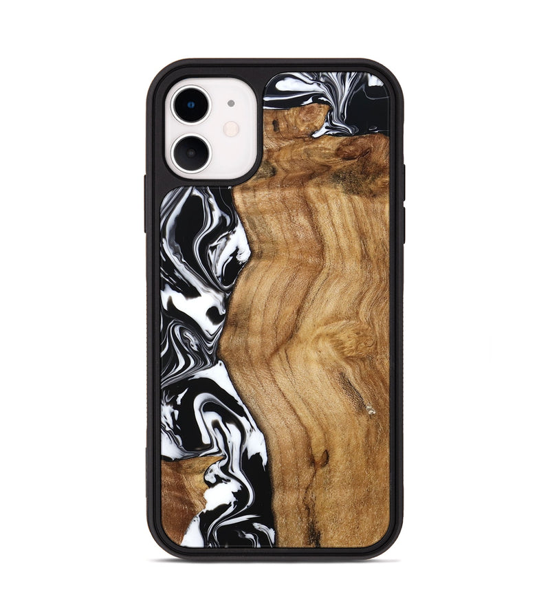 iPhone 11 Wood Phone Case - Belen (Black & White, 777566)