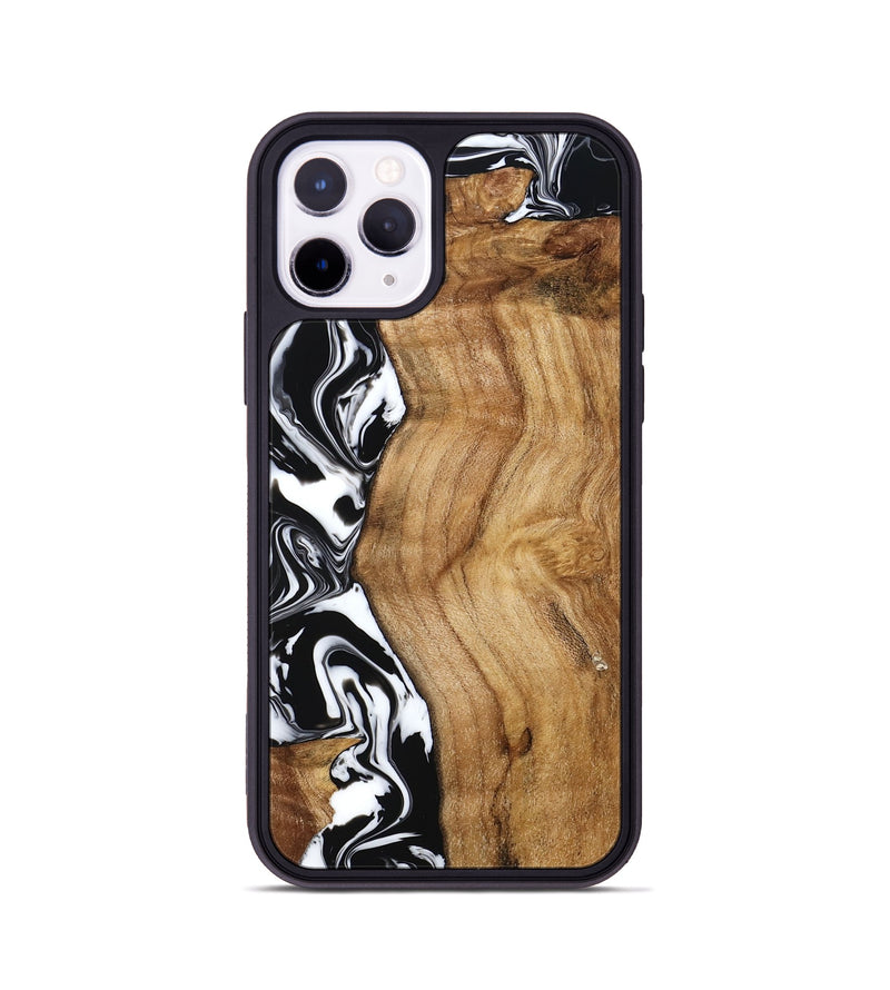 iPhone 11 Pro Wood Phone Case - Belen (Black & White, 777566)
