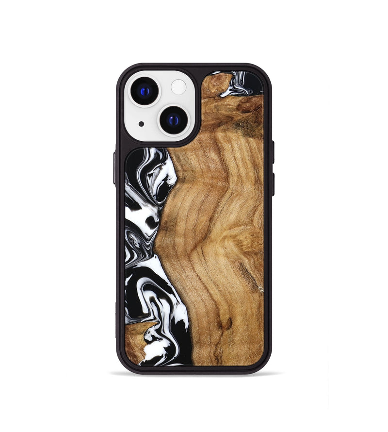 iPhone 13 mini Wood Phone Case - Belen (Black & White, 777566)