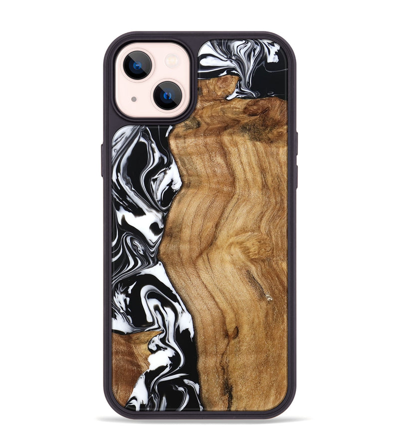 iPhone 14 Plus Wood Phone Case - Belen (Black & White, 777566)