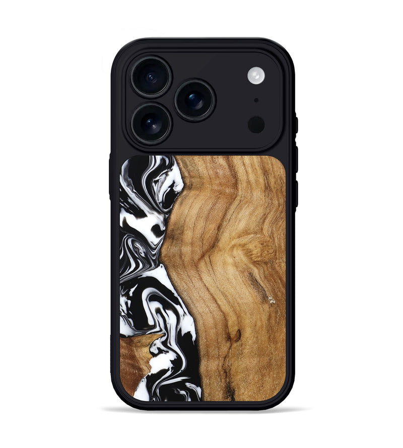 iPhone 17 Pro Wood Phone Case - Belen (Black & White, 777566)