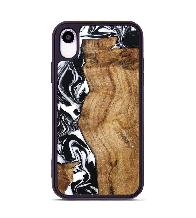 iPhone Xr Wood Phone Case - Belen (Black & White, 777566)