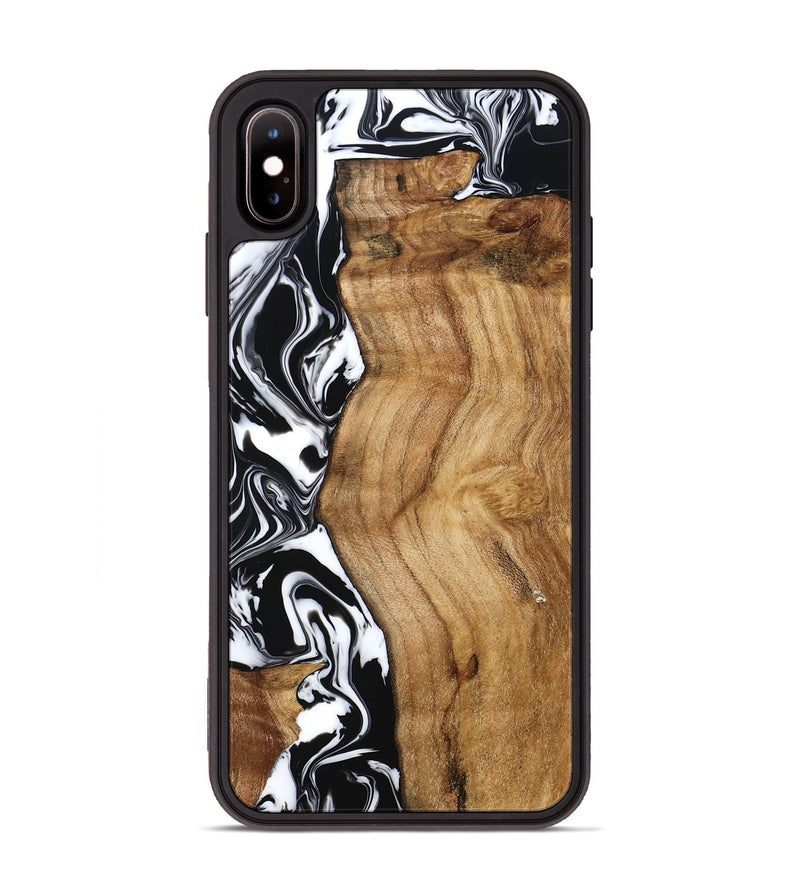 iPhone Xs Max Wood Phone Case - Belen (Black & White, 777566)