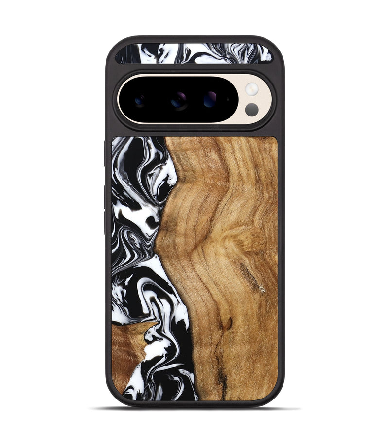 Pixel 10 Wood Phone Case - Belen (Black & White, 777566)