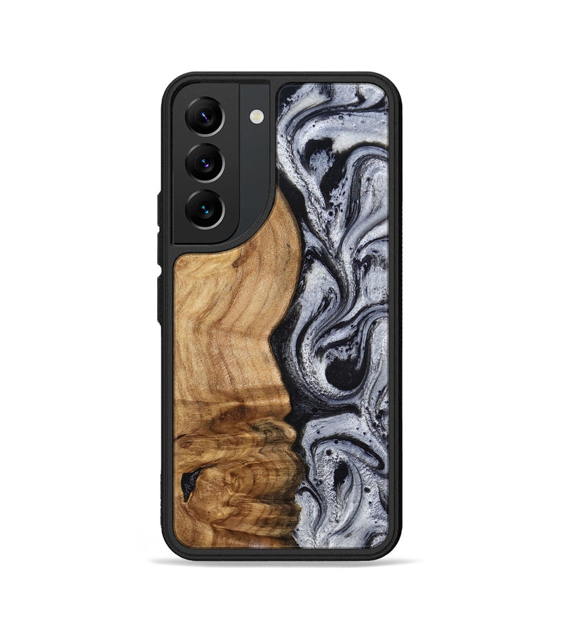 Galaxy S22 Wood Phone Case - Eulalia (Black & White, 777567)