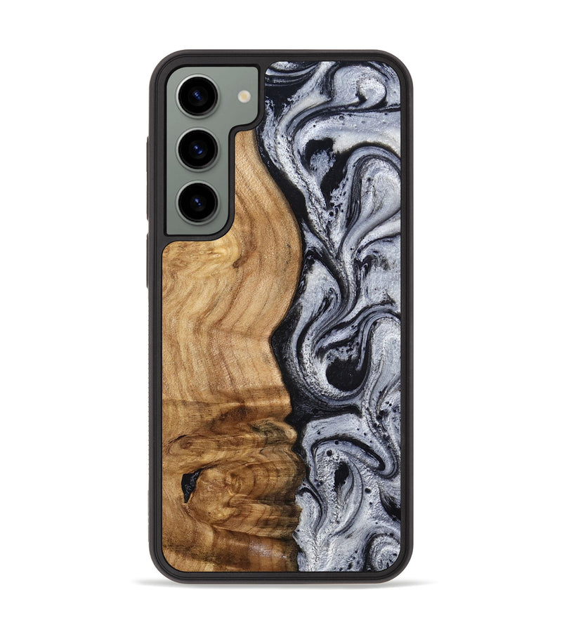 Galaxy S23 Plus Wood Phone Case - Eulalia (Black & White, 777567)