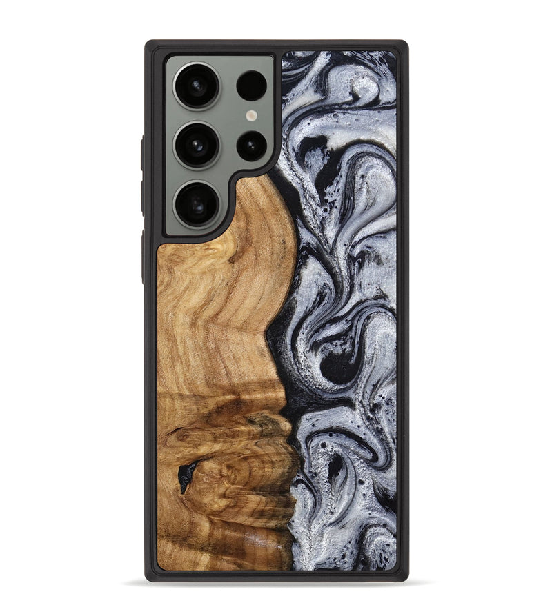 Galaxy S23 Ultra Wood Phone Case - Eulalia (Black & White, 777567)