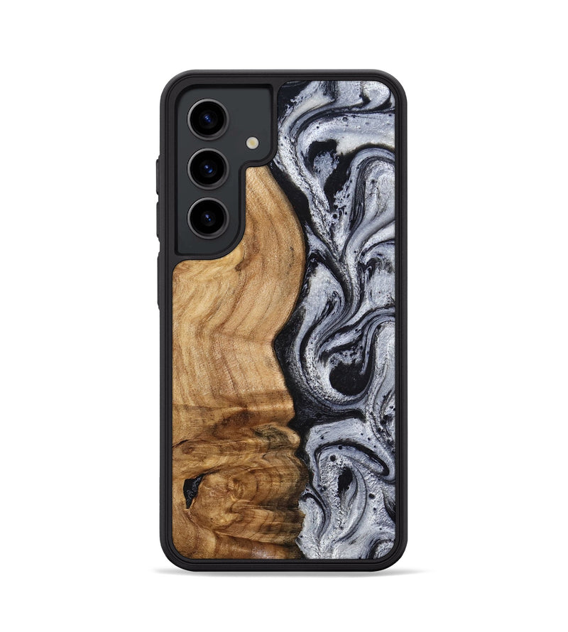 Galaxy S24 Wood Phone Case - Eulalia (Black & White, 777567)