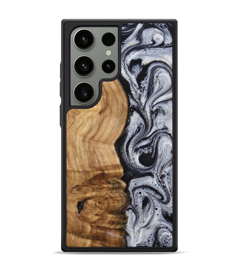 Galaxy S24 Ultra Wood Phone Case - Eulalia (Black & White, 777567)
