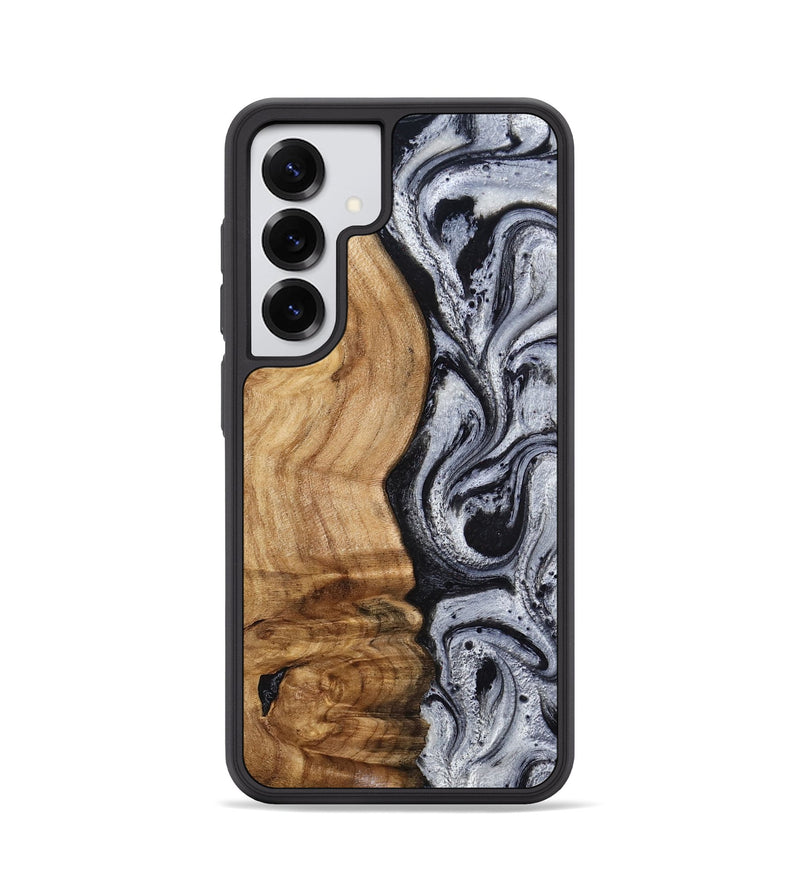 Galaxy S25 Wood Phone Case - Eulalia (Black & White, 777567)