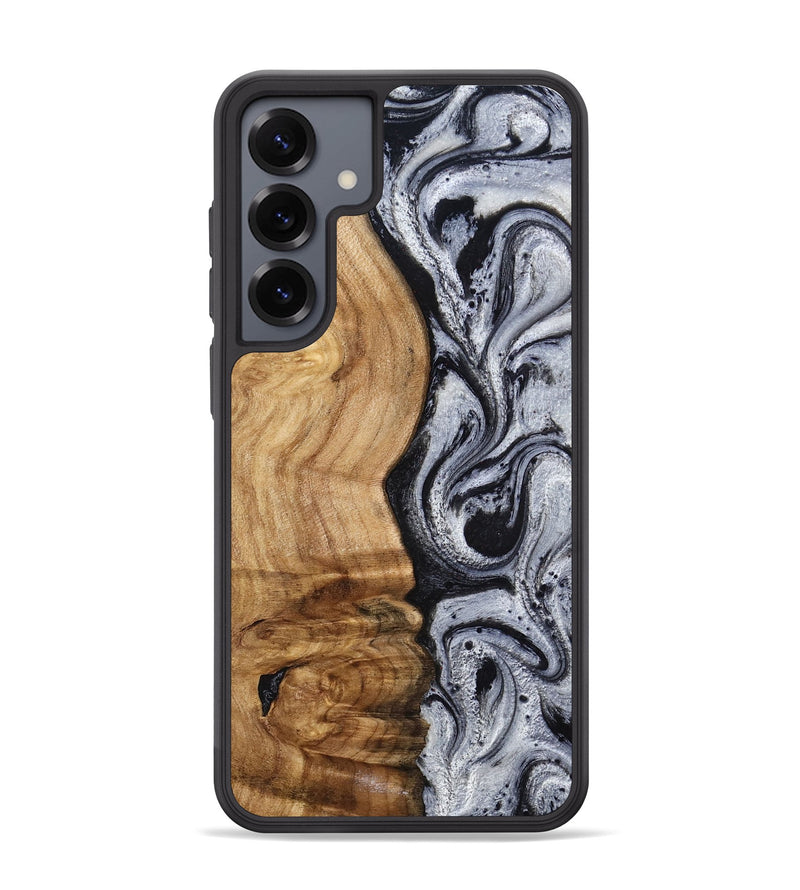 Galaxy S25 Plus Wood Phone Case - Eulalia (Black & White, 777567)