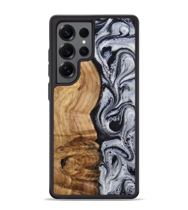 Galaxy S25 Ultra Wood Phone Case - Eulalia (Black & White, 777567)