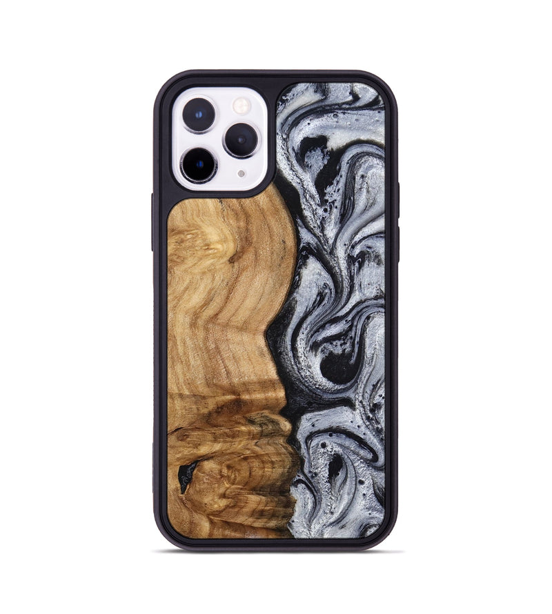 iPhone 11 Pro Wood Phone Case - Eulalia (Black & White, 777567)
