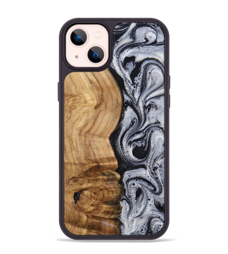 iPhone 14 Plus Wood Phone Case - Eulalia (Black & White, 777567)