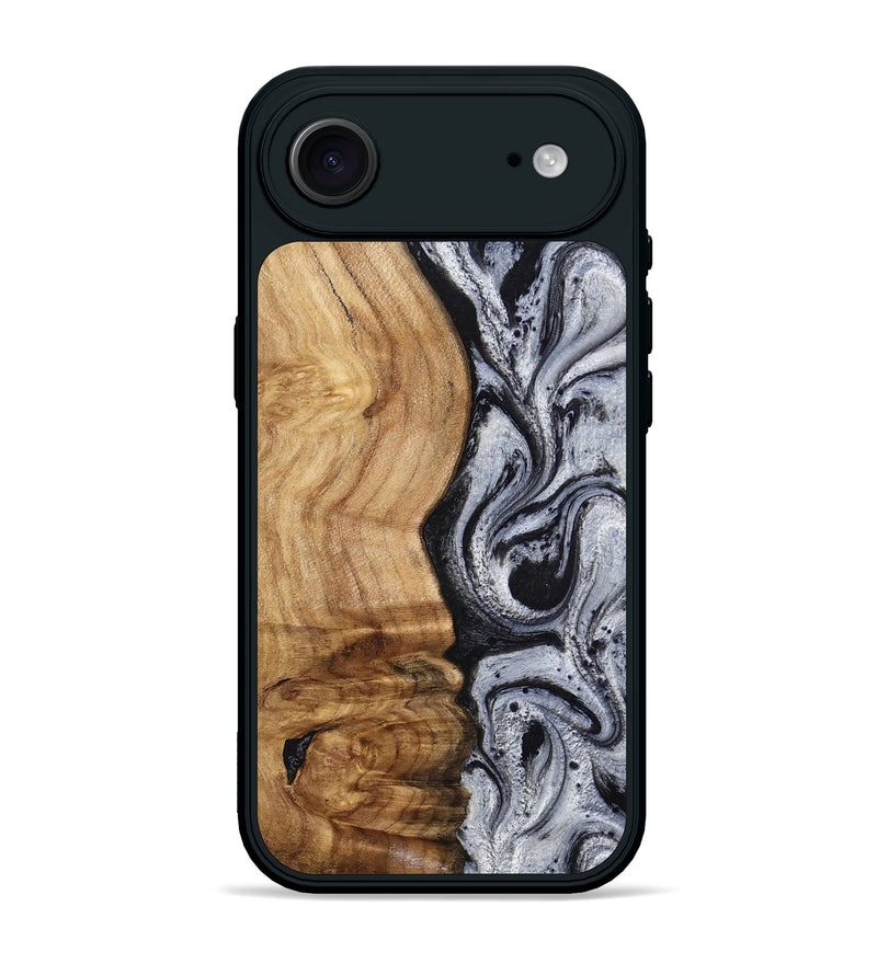iPhone 17 Air Wood Phone Case - Eulalia (Black & White, 777567)