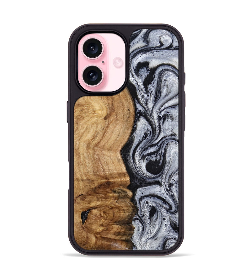 iPhone 17 Wood Phone Case - Eulalia (Black & White, 777567)