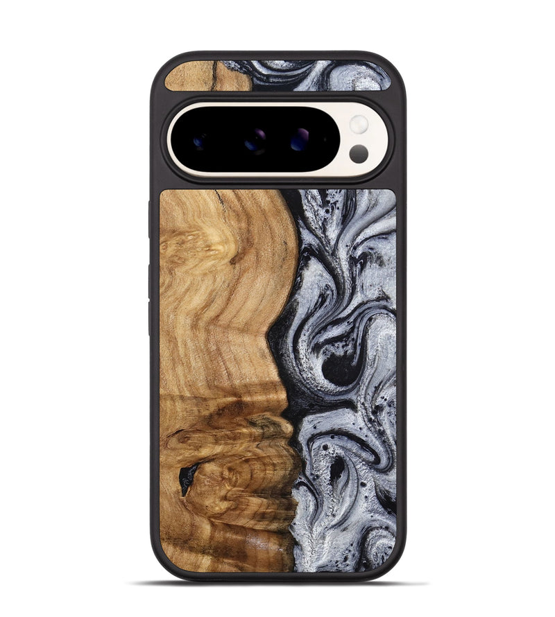 Pixel 9 Wood Phone Case - Eulalia (Black & White, 777567)
