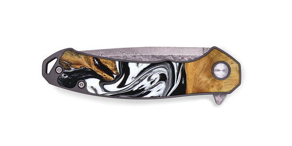 EDC Wood Pocket Knife - Laisha (Black & White, 777573)