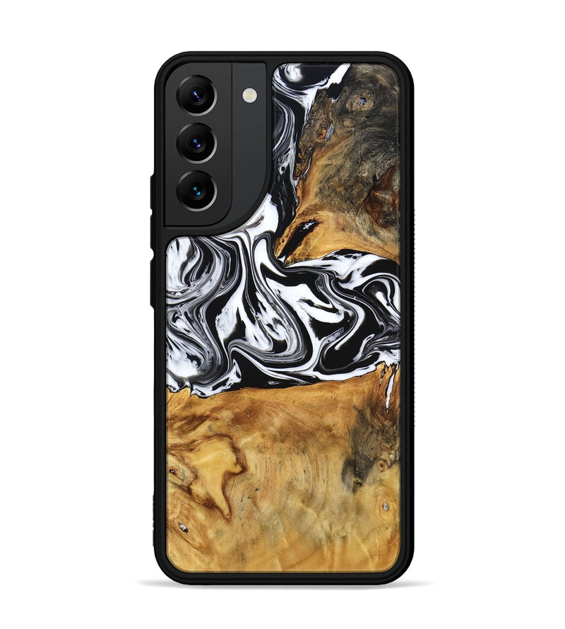 Galaxy S22 Plus Wood Phone Case - Laisha (Black & White, 777573)