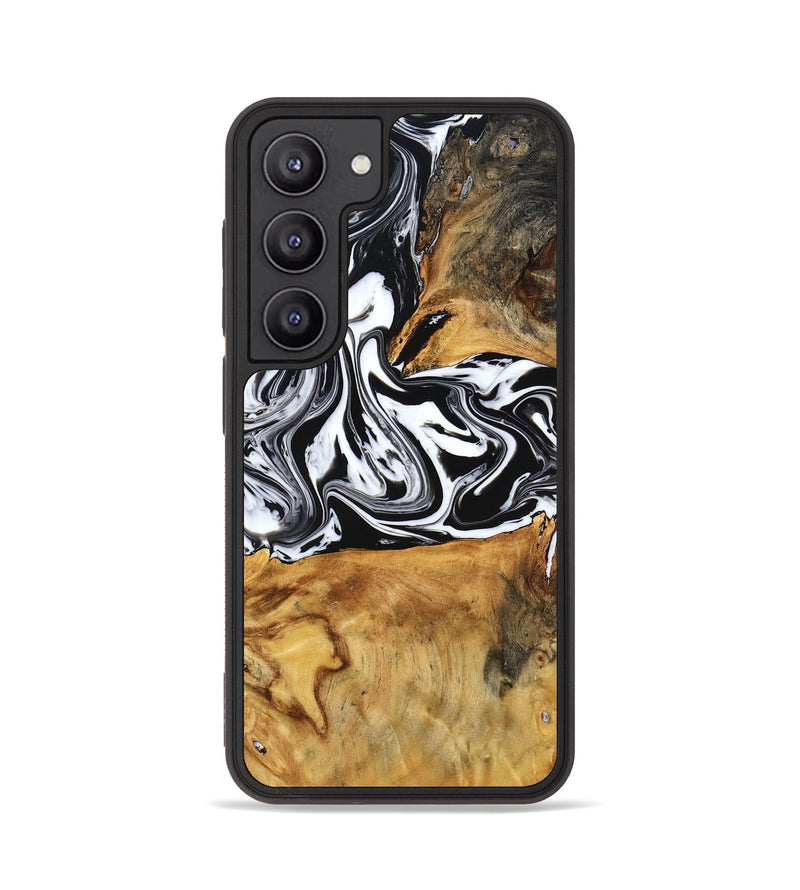 Galaxy S23 Wood Phone Case - Laisha (Black & White, 777573)