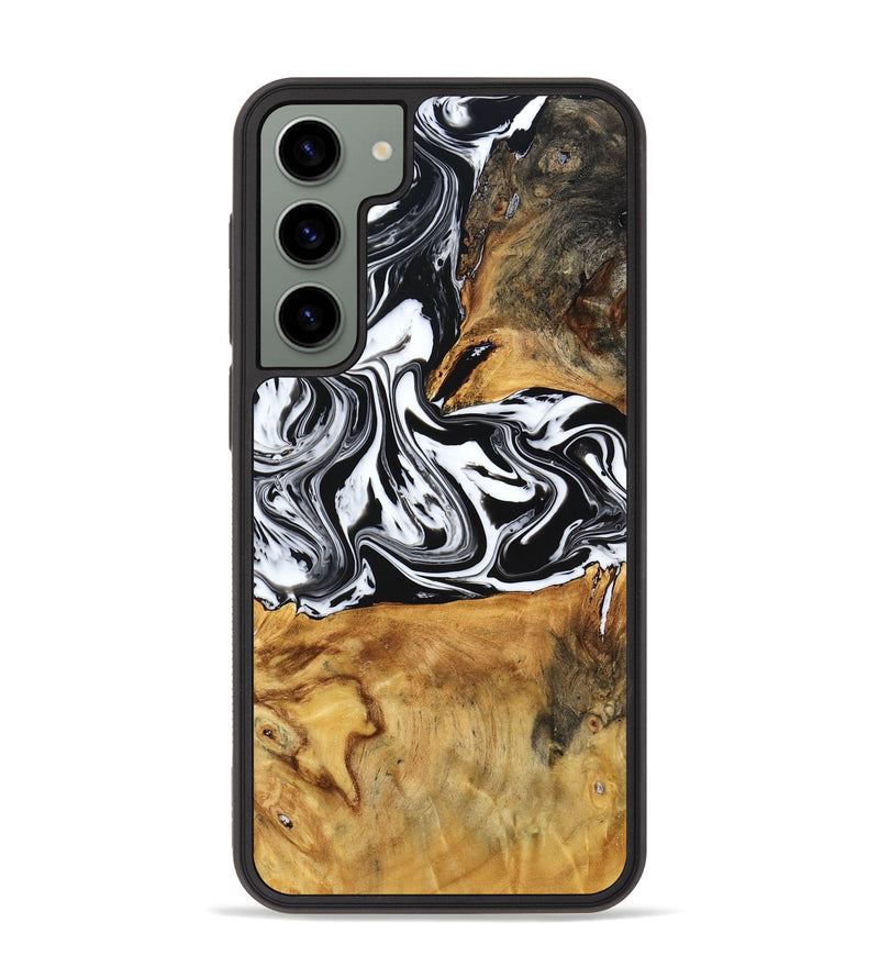 Galaxy S23 Plus Wood Phone Case - Laisha (Black & White, 777573)