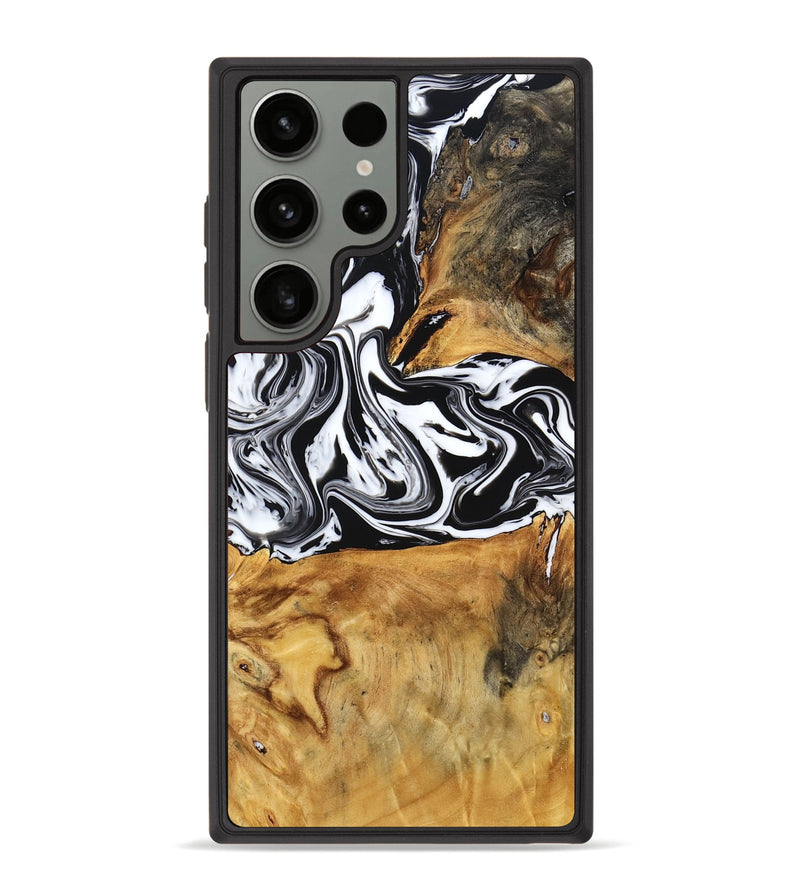 Galaxy S23 Ultra Wood Phone Case - Laisha (Black & White, 777573)