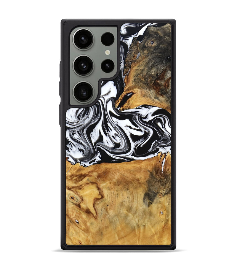 Galaxy S24 Ultra Wood Phone Case - Laisha (Black & White, 777573)