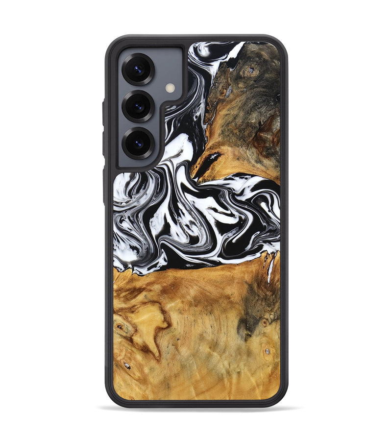 Galaxy S25 Plus Wood Phone Case - Laisha (Black & White, 777573)