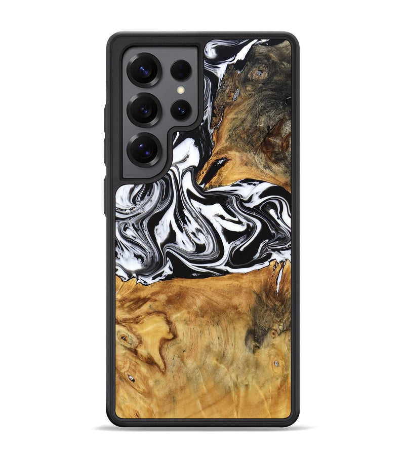 Galaxy S25 Ultra Wood Phone Case - Laisha (Black & White, 777573)