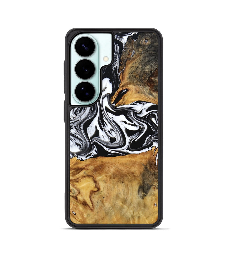 Galaxy S26 Wood Phone Case - Laisha (Black & White, 777573)
