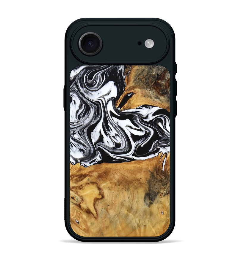 iPhone 17 Air Wood Phone Case - Laisha (Black & White, 777573)