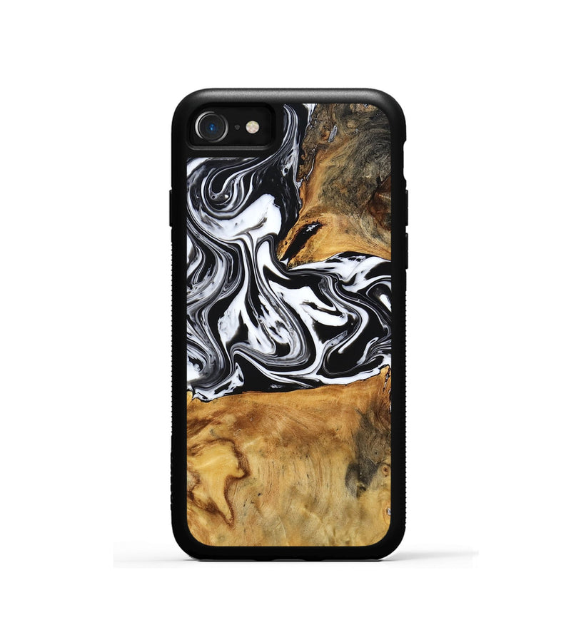 iPhone SE Wood Phone Case - Laisha (Black & White, 777573)