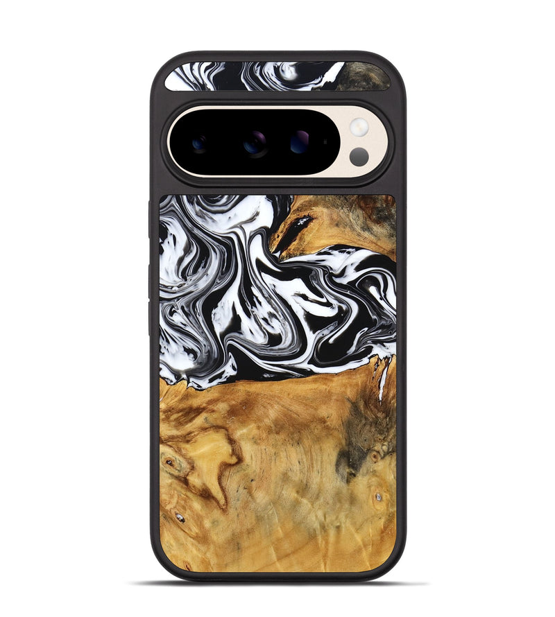 Pixel 10 Wood Phone Case - Laisha (Black & White, 777573)