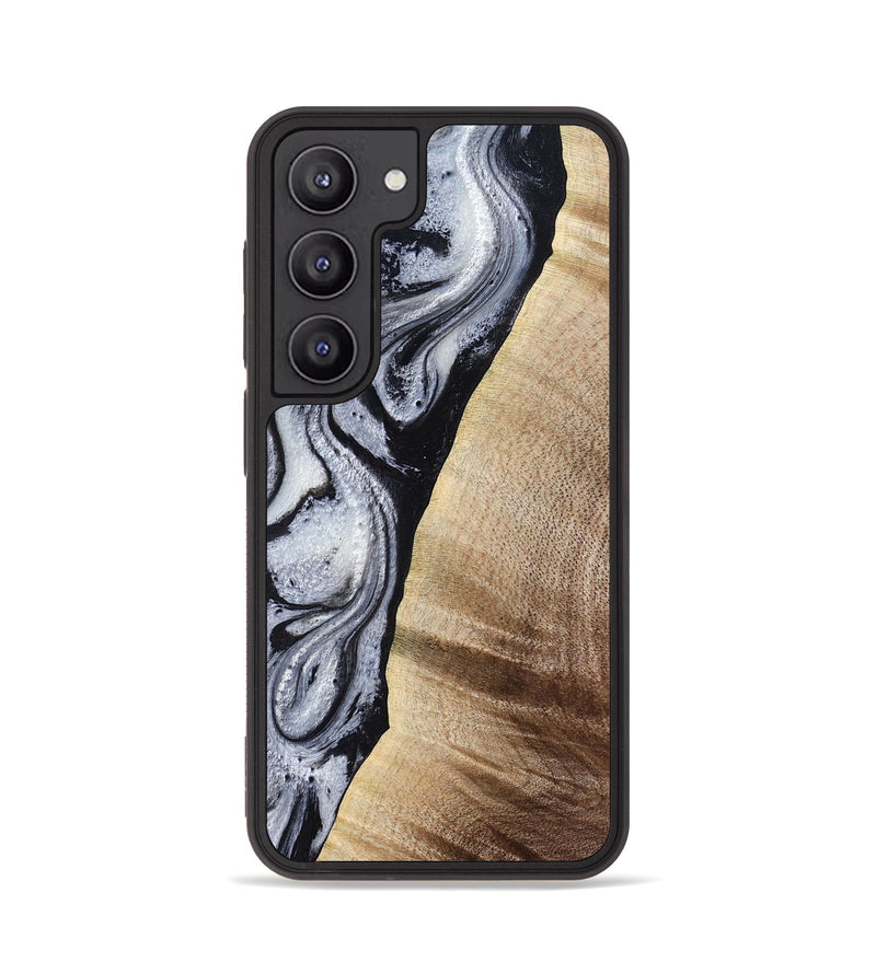 Galaxy S23 Wood Phone Case - Kate (Black & White, 777574)