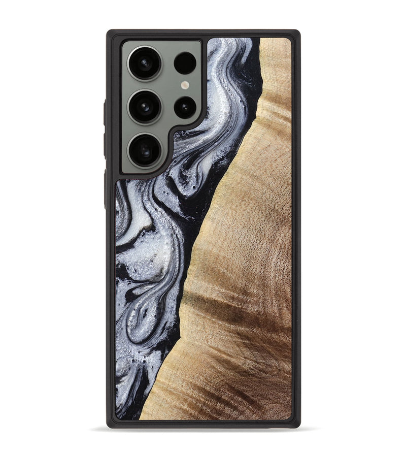 Galaxy S23 Ultra Wood Phone Case - Kate (Black & White, 777574)