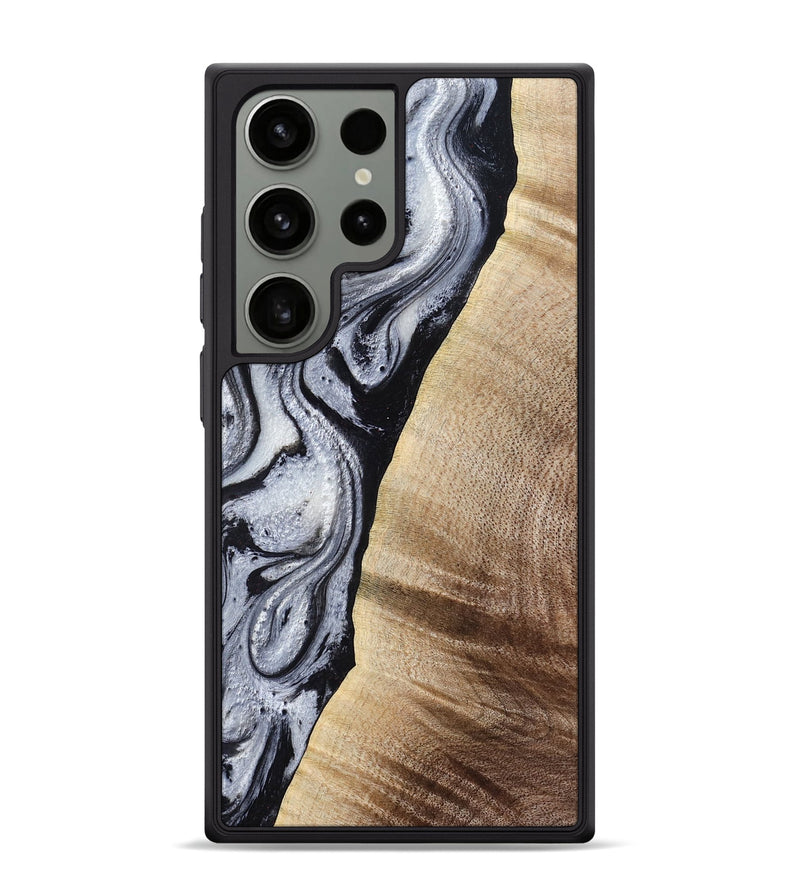 Galaxy S24 Ultra Wood Phone Case - Kate (Black & White, 777574)