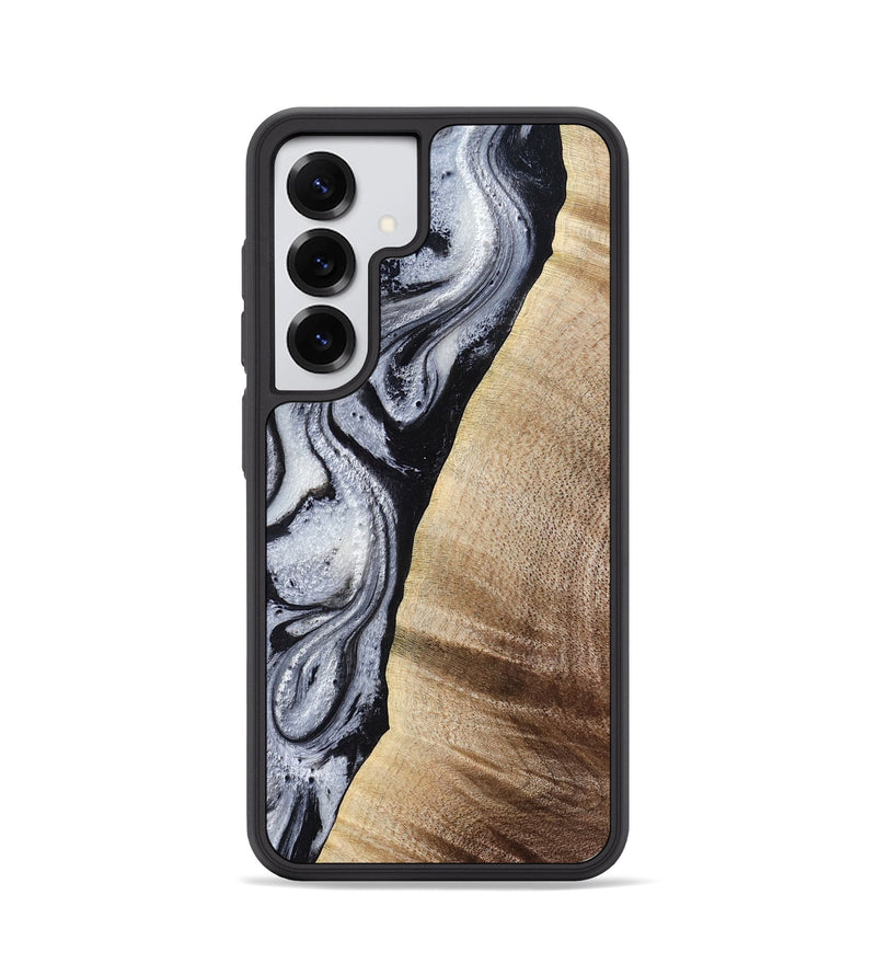 Galaxy S25 Wood Phone Case - Kate (Black & White, 777574)