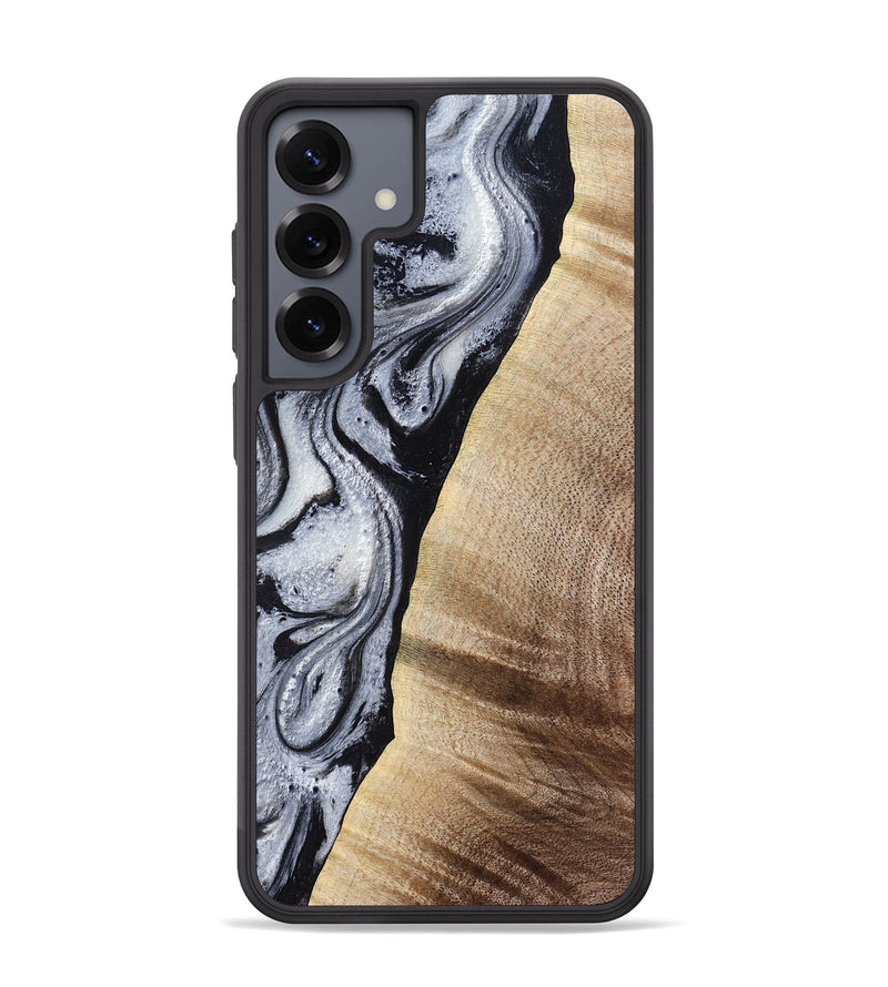 Galaxy S25 Plus Wood Phone Case - Kate (Black & White, 777574)