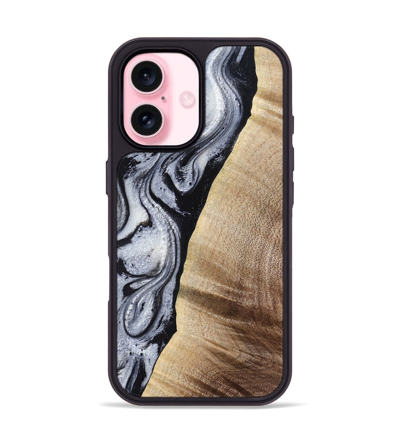 iPhone 17 Wood Phone Case - Kate (Black & White, 777574)