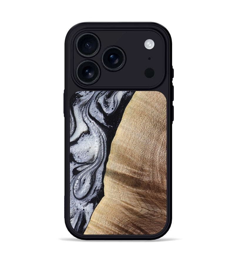 iPhone 17 Pro Wood Phone Case - Kate (Black & White, 777574)