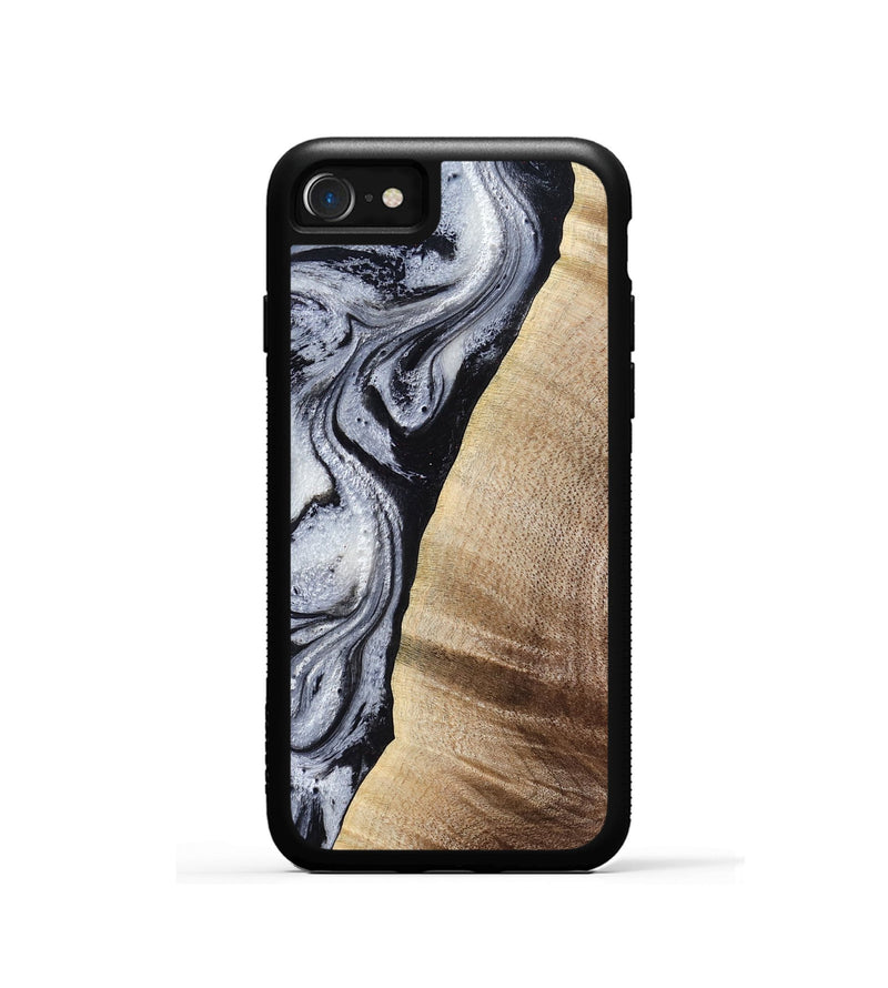 iPhone SE Wood Phone Case - Kate (Black & White, 777574)
