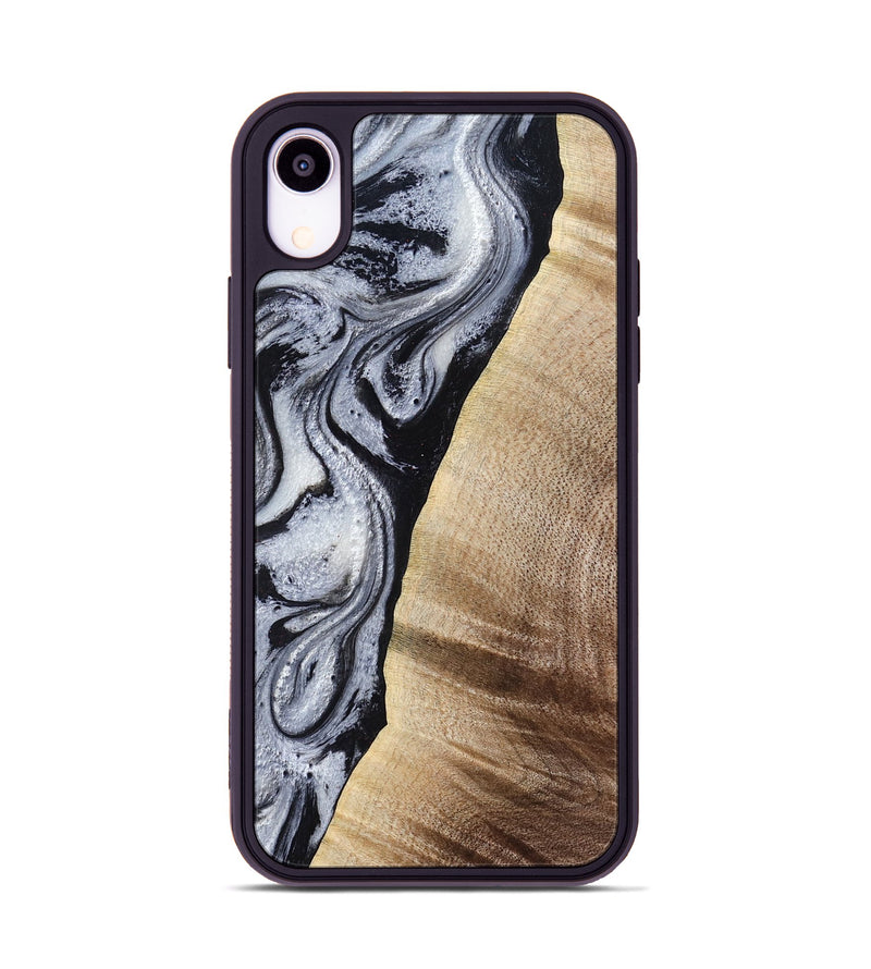 iPhone Xr Wood Phone Case - Kate (Black & White, 777574)