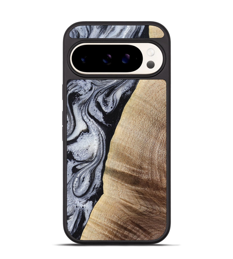 Pixel 9 Wood Phone Case - Kate (Black & White, 777574)