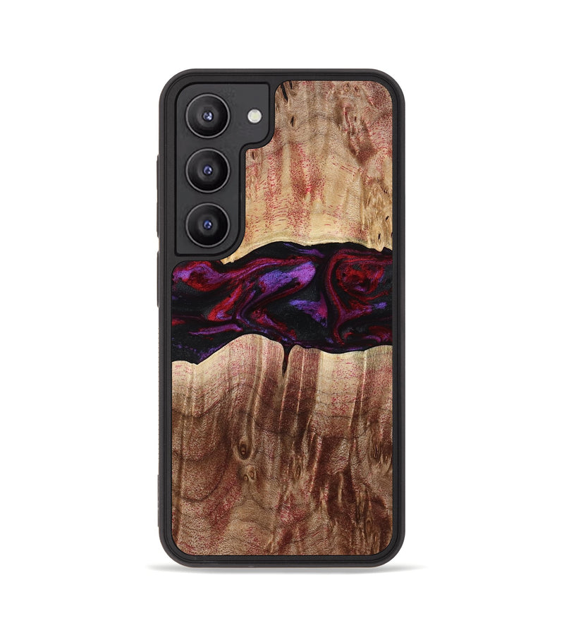 Galaxy S23 Wood Phone Case - Lemuel (Red, 777578)