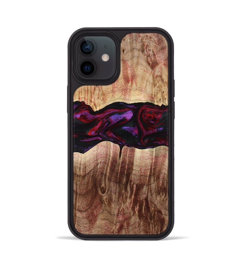iPhone 12 Wood Phone Case - Lemuel (Red, 777578)