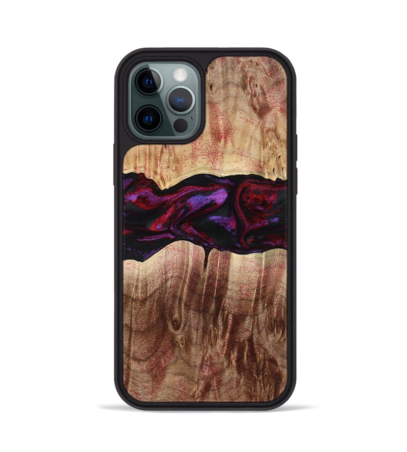 iPhone 12 Pro Wood Phone Case - Lemuel (Red, 777578)