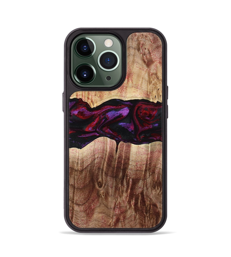 iPhone 13 Pro Wood Phone Case - Lemuel (Red, 777578)