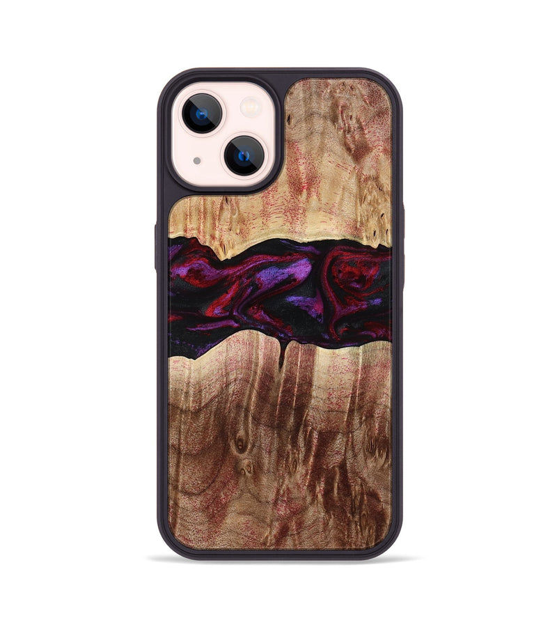 iPhone 14 Wood Phone Case - Lemuel (Red, 777578)