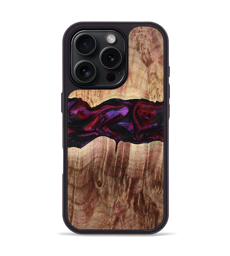 iPhone 16 Pro Wood Phone Case - Lemuel (Red, 777578)